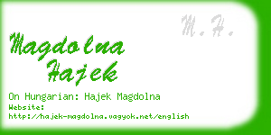 magdolna hajek business card